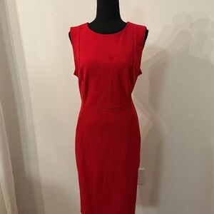 Calvin Klein Vibrant Red Midi Dress
